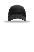 Richardson Garment Washed Trucker — 111 — Black flat front