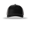 Richardson Five-Panel with Rope — 112FPR — Black/ Charcoal/ Charcoal flat front