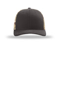 Richardson Printed Mesh Trucker — 112PM — Brown/ Desert Camo flat front