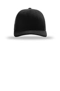 Richardson Snapback Trucker Hat - Embroidered — 112 — Black flat front