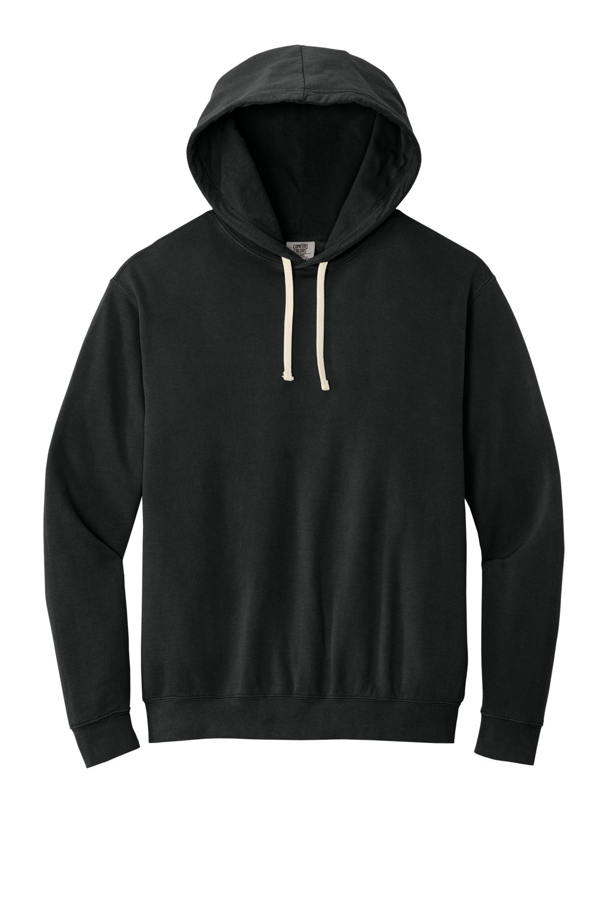 Comfort Colors Lightweight Pullover Hoodie — 1467 — Black flat front