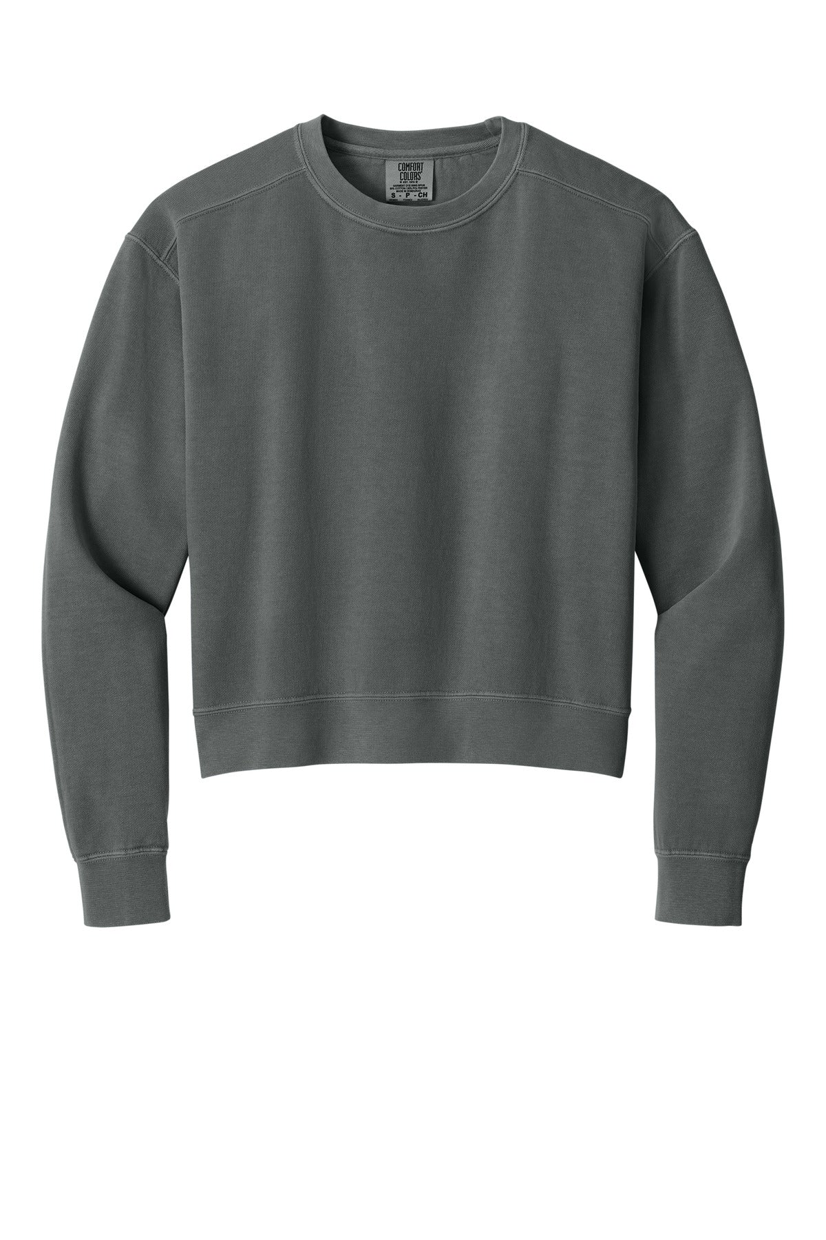 Comfort Colors Women's Mid-Length Crewneck Sweatshirt — 1566L — Pepper flat front