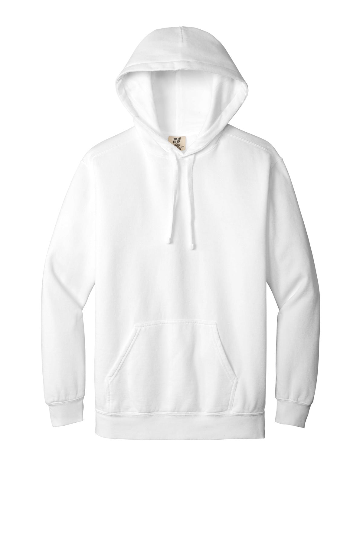 Comfort Colors Hooded Sweatshirt — 1567 — White flat front