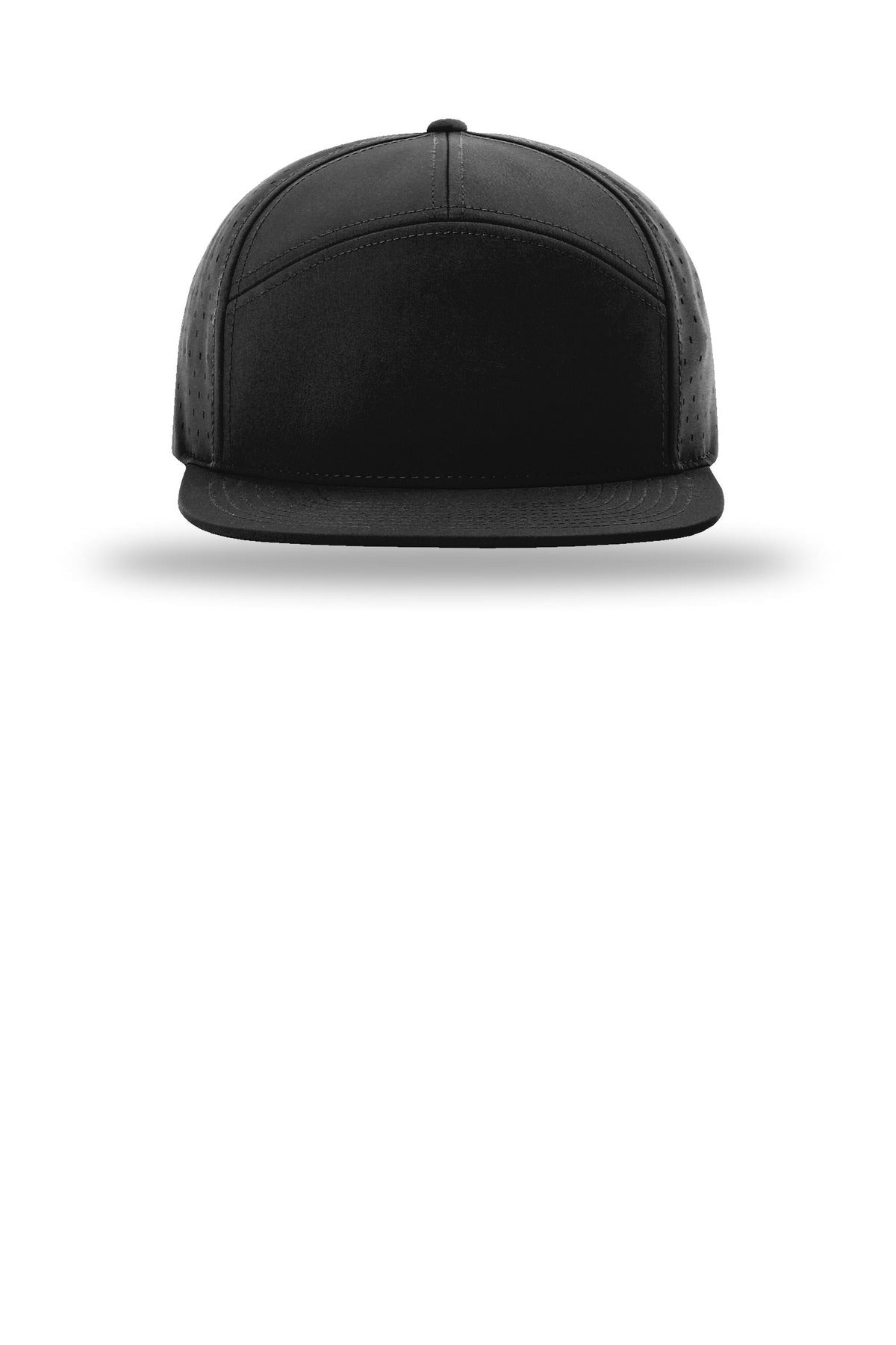 Richardson Cannon Perforated Performance Trucker Hat — 169 — Black flat front