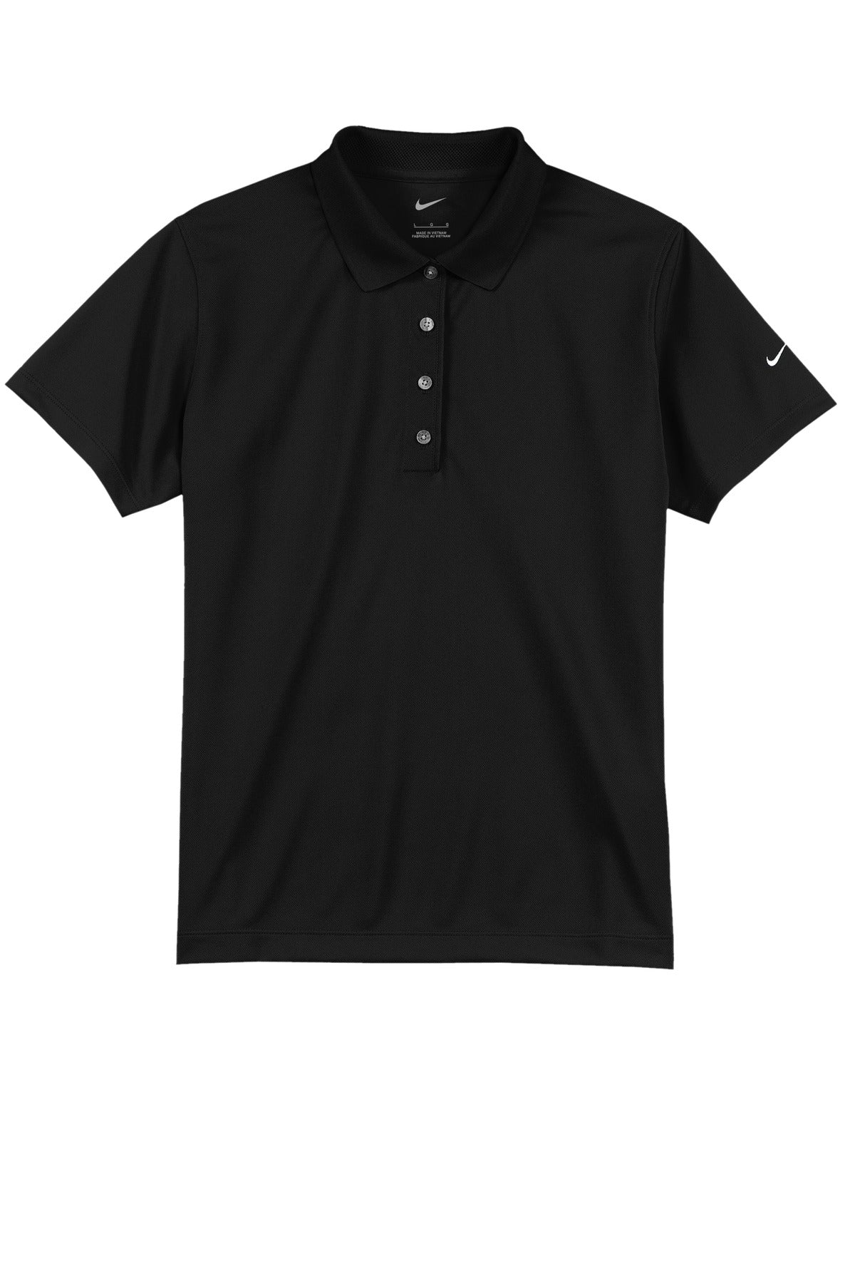 Nike Women's Tech Basic Dri-FIT Polo — 203697 — Black flat front