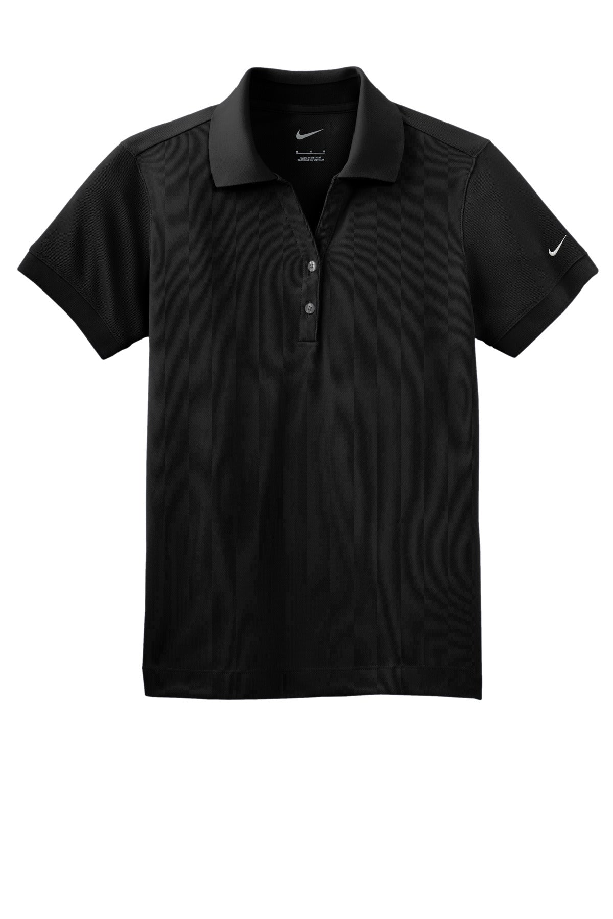 Nike Women's Dri-FIT Classic Polo — 286772 — Black flat front