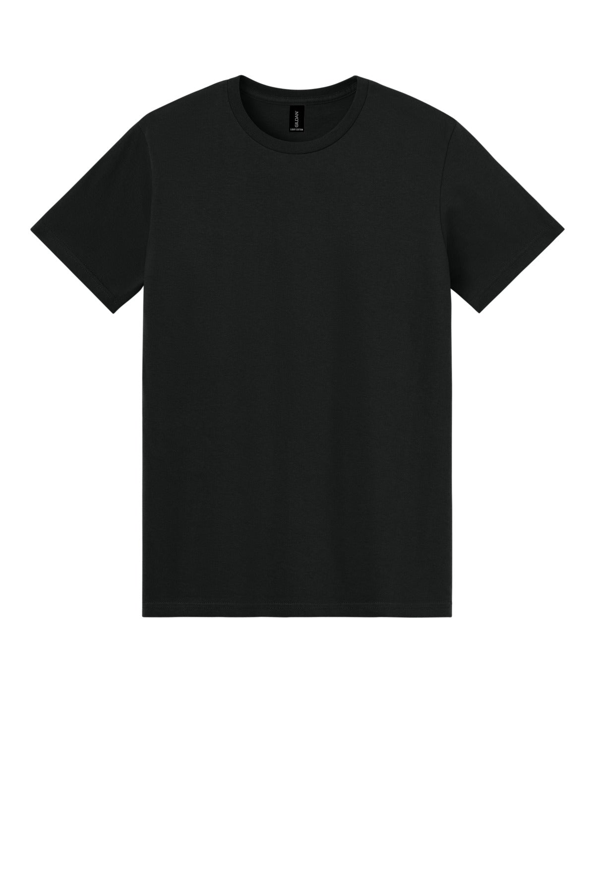 Gildan Lightweight Cotton T-shirt — 3000 — Black flat front