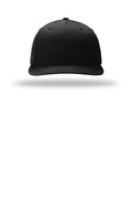 Richardson Solid Twill Trucker — 312 — Black flat front