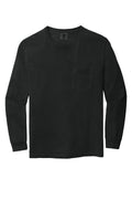 Comfort Colors Long Sleeve Pocket T-Shirt — 4410 — Black flat front