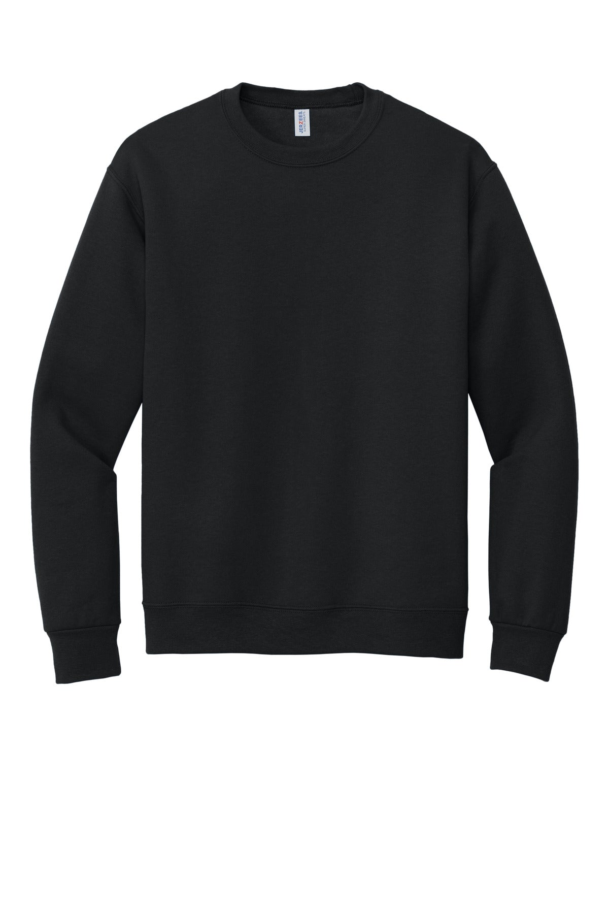 Jerzees Super Sweats 50/50 Crewneck Sweatshirt — 4662M — Black flat front