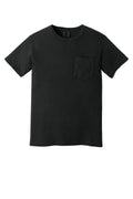 Comfort Colors 100% Cotton Pocket T-shirt - Embroidered — 6030 — Black flat front