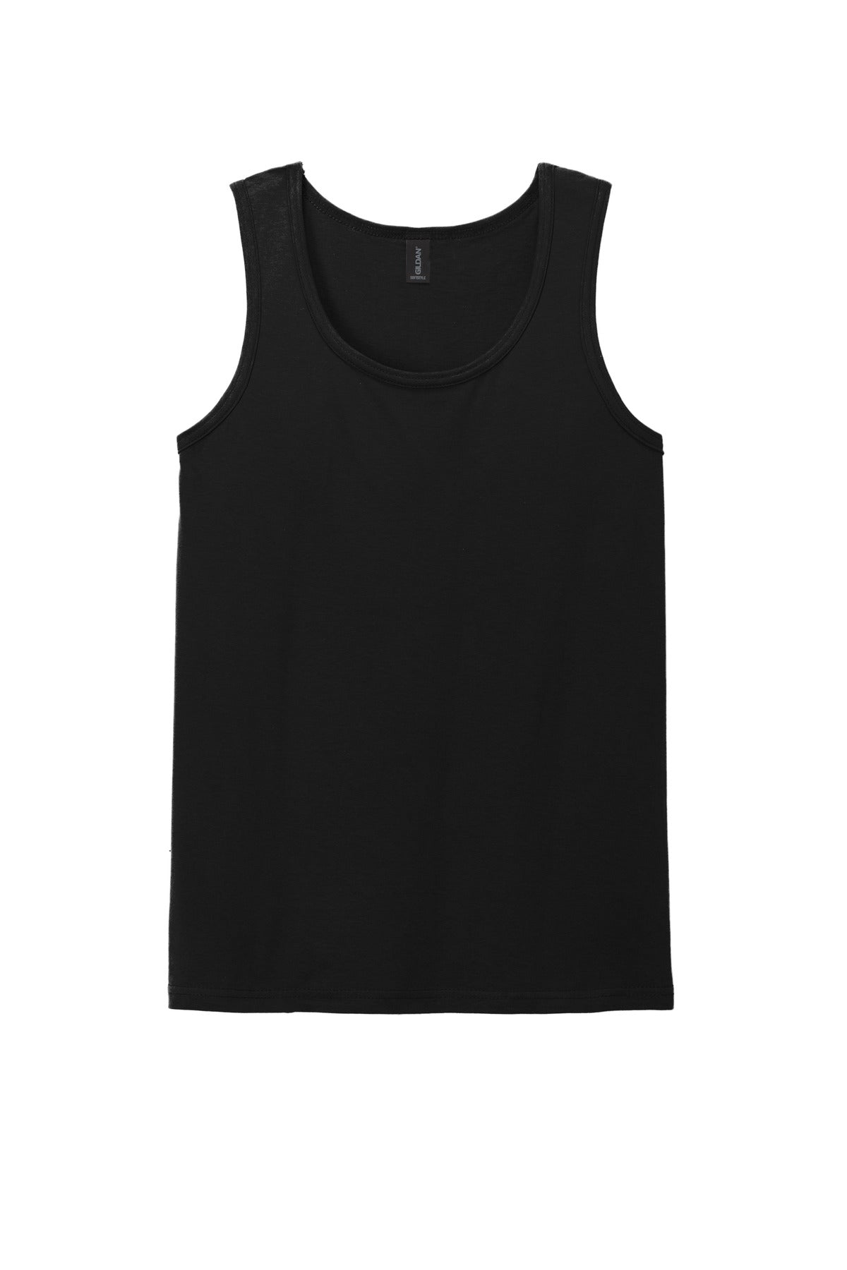 Gildan Softstyle Cotton Tank — 64200 — Black flat front