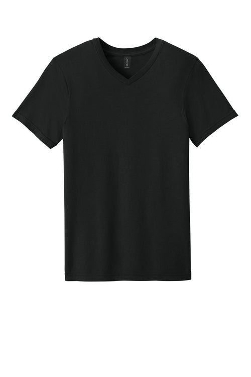 Canada - Gildan Softstyle Jersey V-Neck T-shirt — 64V00 — Black flat front