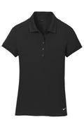 Nike Women's Dri-FIT Solid Icon Pique Modern Fit Polo. 7461 — 746100 — Black flat front