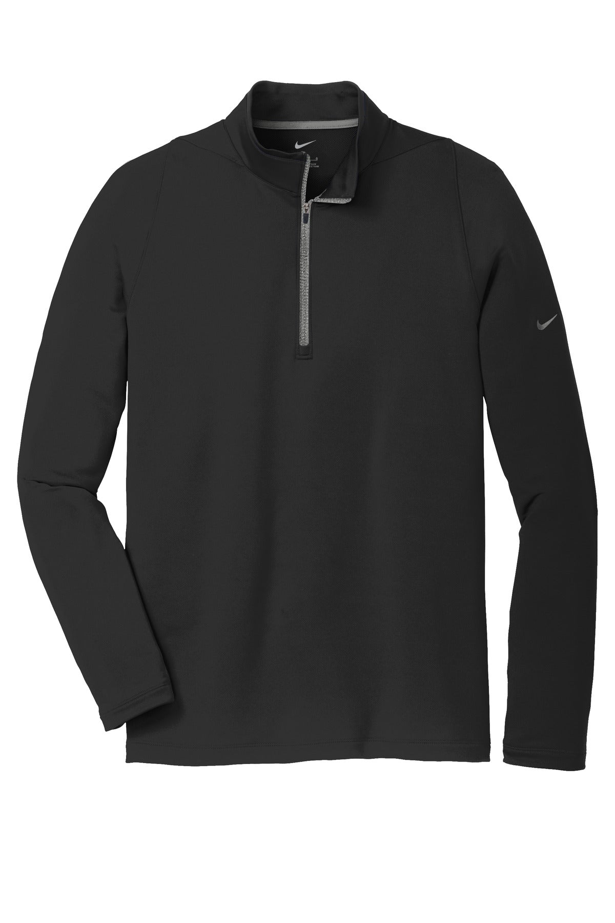 Nike Dri-FIT Stretch Quarter Zip Pullover — 779795 — Black/ Dark Grey flat front