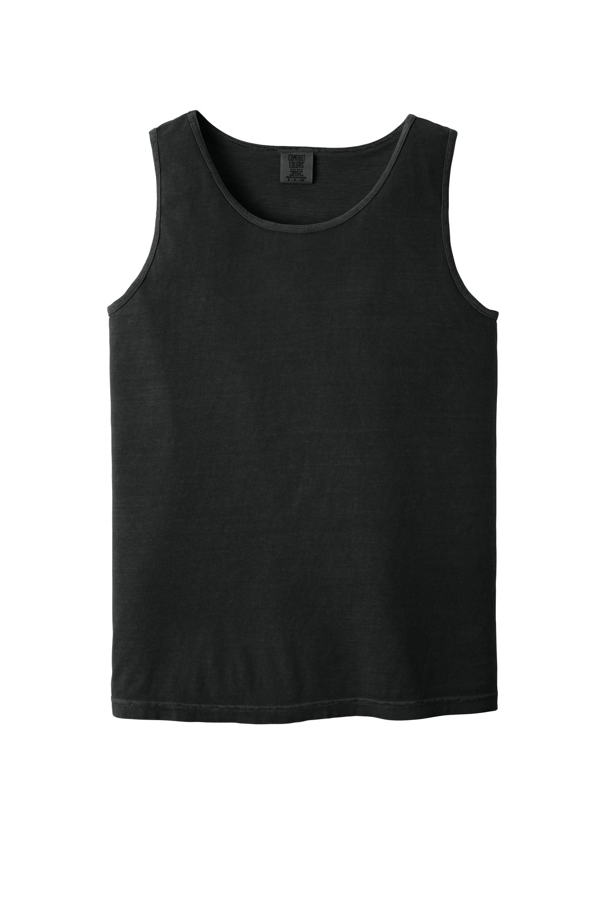 Comfort Colors 100% Cotton Tank — 9360 — Black flat front