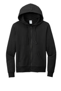 Allmade Organic French Terry Zip Hoodie — AL4002 — Deep Black flat front