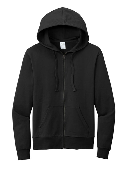 Allmade Organic French Terry Zip Hoodie — AL4002 — Deep Black flat front