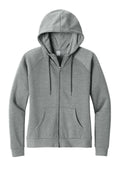 Allmade Women's Organic Jersey Blend Fleece Zip Hoodie — AL5003 — Aluminum Grey Heather flat front