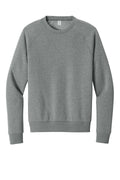 Allmade Organic Jersey Blend Fleece Crewneck Sweatshirt — AL5004 — Aluminum Grey Heather flat front