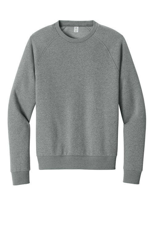 Allmade Organic Jersey Blend Fleece Crewneck Sweatshirt — AL5004 — Aluminum Grey Heather flat front