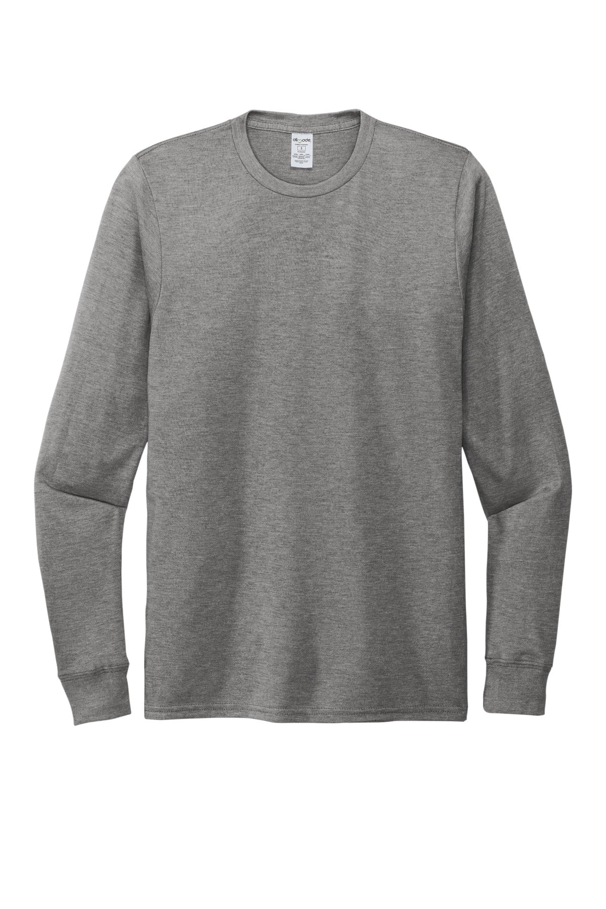 Allmade Tri-Blend Long Sleeve T-shirt — AL6004 — Aluminum Grey flat front