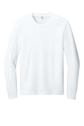 Allmade Organic Cotton Crewneck Long Sleeve T-shirt — AL6104 — Bright White flat front