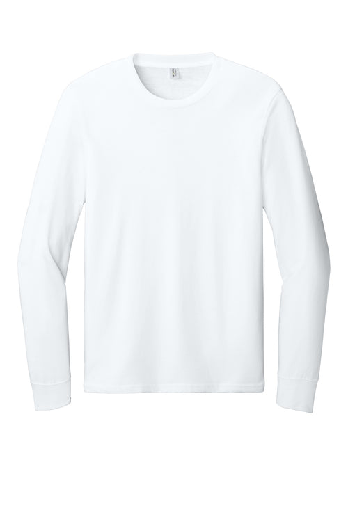 Allmade Organic Cotton Crewneck Long Sleeve T-shirt — AL6104 — Bright White flat front