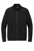 Brooks Brothers Double-Knit Full Zip Sweatshirt — BB18210 — Deep Black flat front