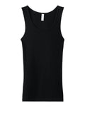 Bella + Canvas  Women's Micro Rib Midweight Tank — BC1080 — Black flat front