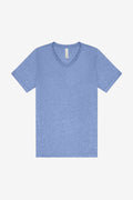 Bella + Canvas Tri-Blend V-Neck T-shirt — BC3415 — Blue Triblend flat front