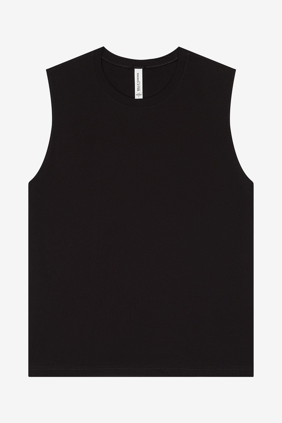 Bella + Canvas Muscle Tank — BC3483 — Black flat front