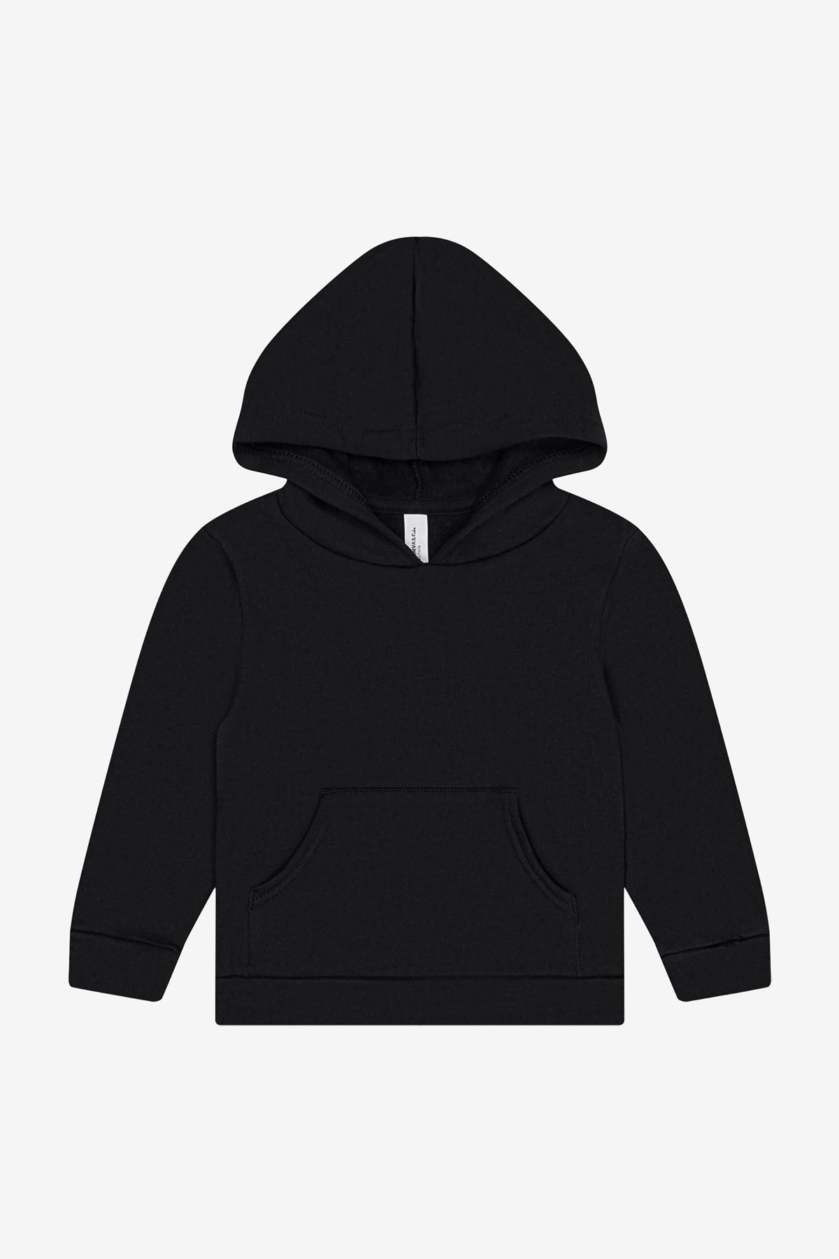 Bella + Canvas Toddler Sponge Fleece Pullover Hoodie — BC3719T — Black flat front