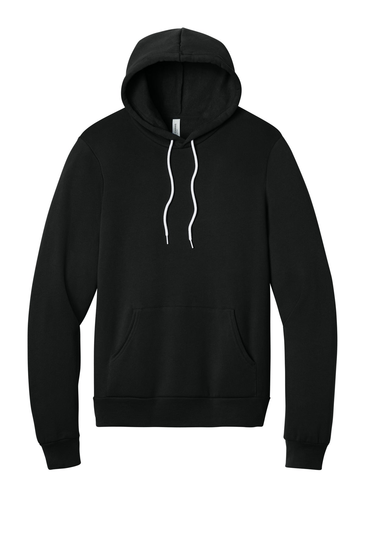 Embroidered Bella + Canvas Ultra Soft Pullover Hoodie — BC3719 — Black flat front