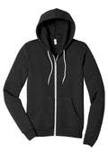 Bella + Canvas Youth Ultra Soft Zip Hoodie — BC3739 — Black flat front