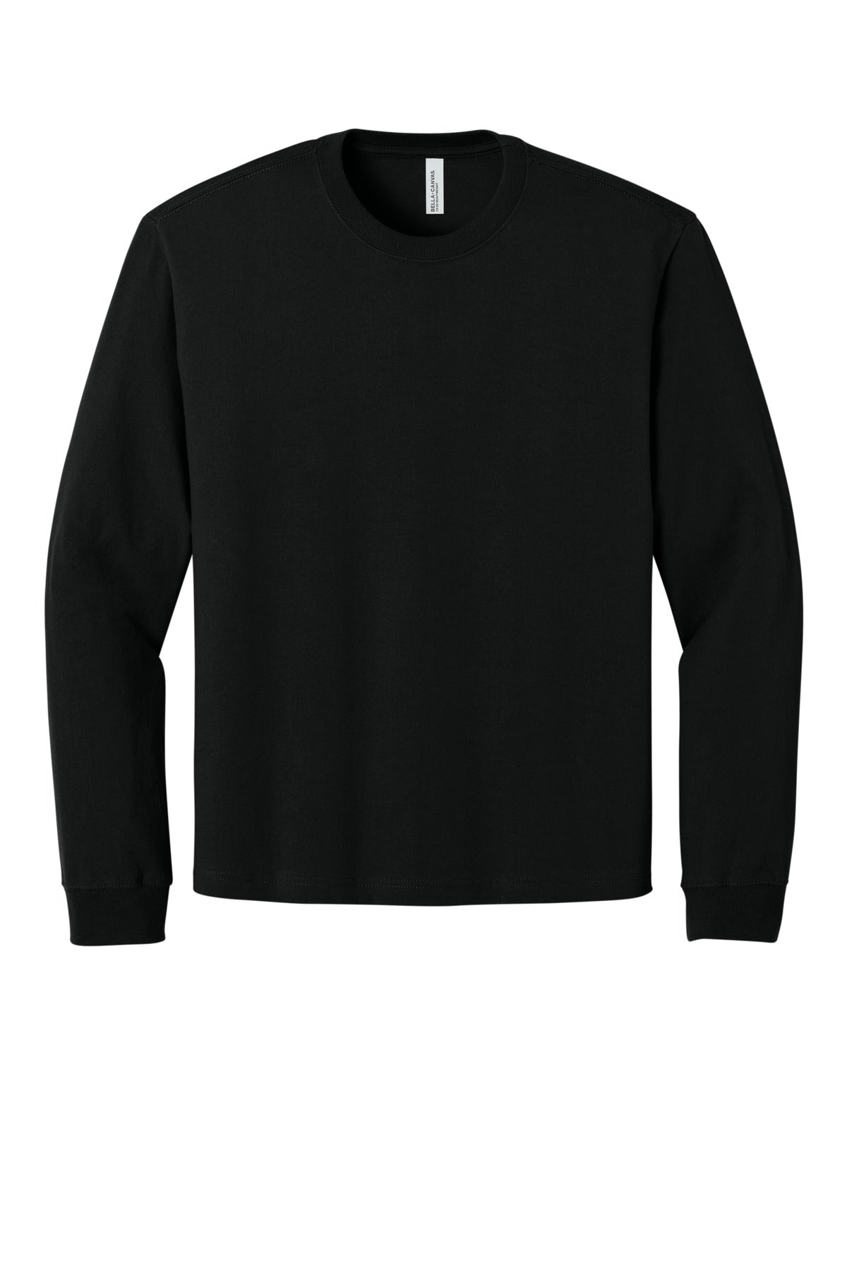 Bella + Canvas Heavyweight Long Sleeve T-shirt — BC4651 — Black flat front