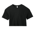 Bella + Canvas  Women's Jersey Cropped T-shirt — BC6482 — Black flat front
