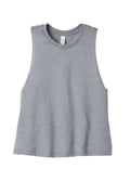 Bella + Canvas Women's Racerback Crop Tank Top — BC6682 — Athletic Heather flat front