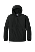 Champion Packable Half Zip Windbreaker Jacket — CO200 — Black flat front