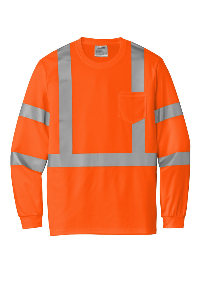 CornerStone Class 3 Mesh Long Sleeve Safety Pocket T-shirt — CS203