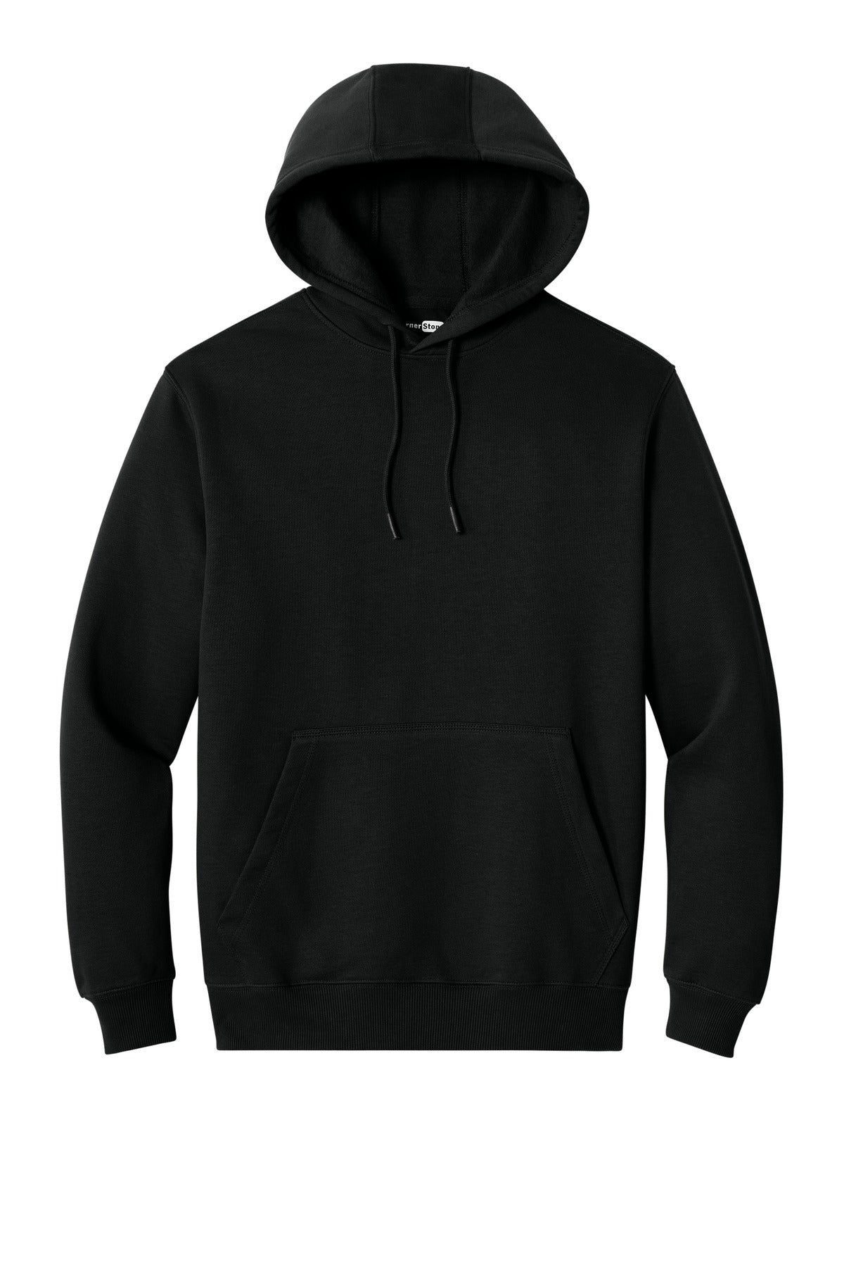 CornerStone Tough Fleece Pullover Hoodie — CSF630 — Black flat front