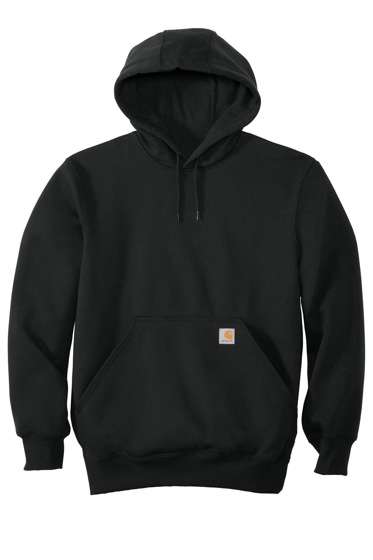 Carhartt Rain Defender Paxton Heavyweight Hooded Sweatshirt - Embroide — CT100615 — Black flat front