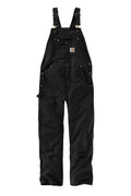 Carhartt  Duck Unlined Bib Overalls — CT102776 — Black flat front