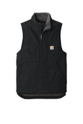Carhartt Sherpa-Lined Mock Neck Vest - Embroidered — CT104277 — Black flat front