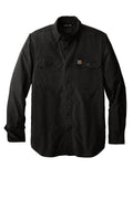 Carhartt Force  Solid Long Sleeve Shirt — CT105291 — Black flat front