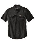 Carhartt Force  Solid Short Sleeve Shirt — CT105292 — Black flat front