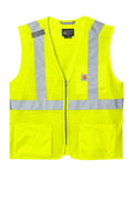 Carhartt  ANSI Class 2 Mesh Zip-Front Vest — CT106171 — Brite Lime flat front