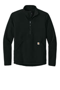 Carhartt  Textured 1/2-Zip Fleece Jacket — CT106417 — Black flat front