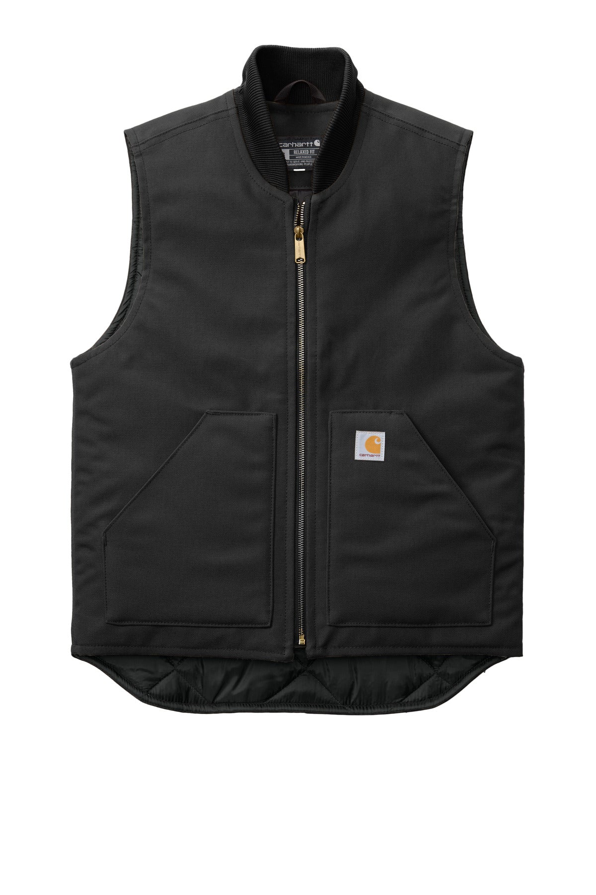 Carhartt  Duck Vest — CT106676 — Black flat front