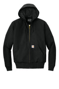 Carhartt Water Repellent Flannel Lined Hooded Jacket - Printed — CT106677 — Black flat front